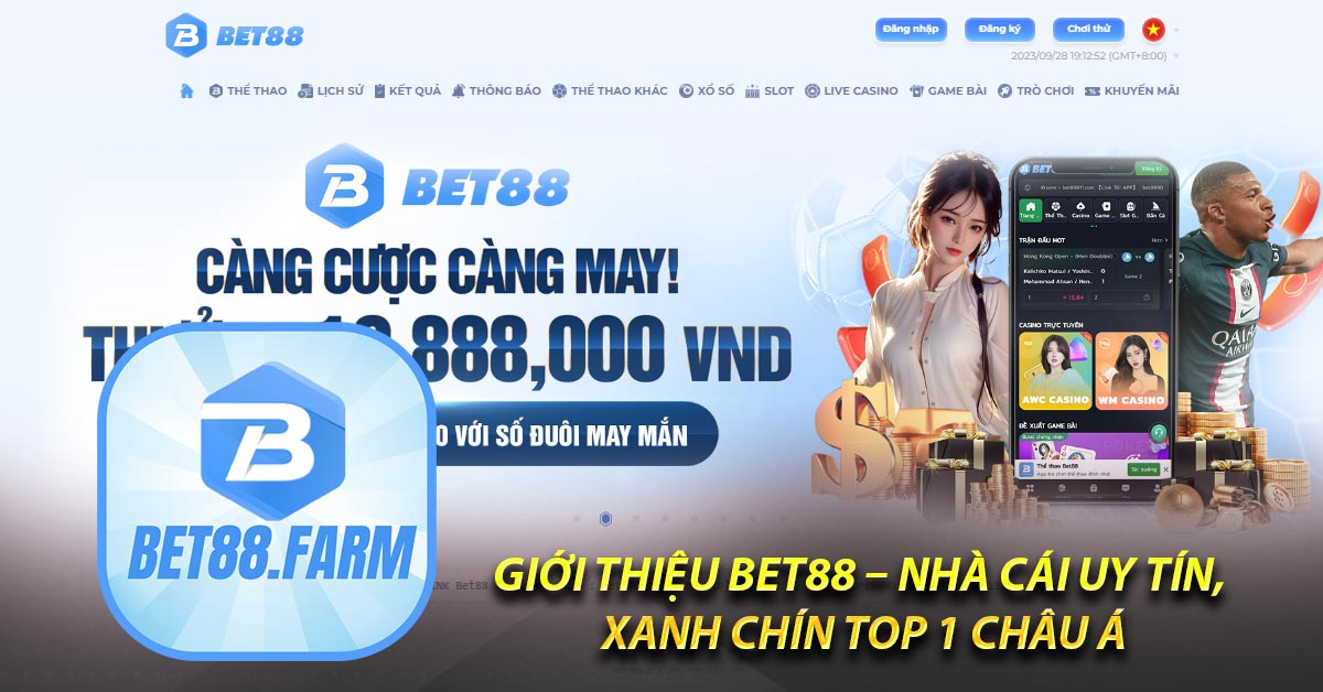 Giới thiệu Bet88 – Nhà cái uy tín, xanh chín top 1 Châu Á