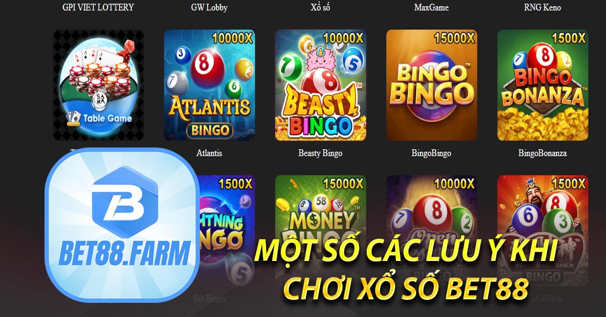 Một Số Các Loại Xổ Số BET88